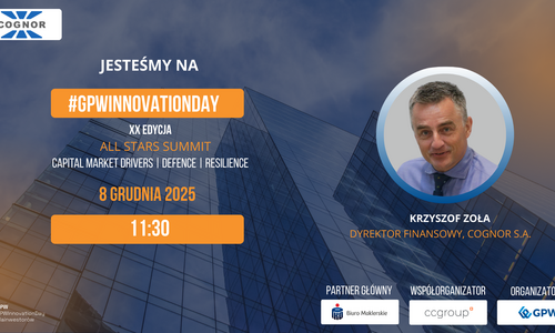 Dyrektor Krzysztof Zoła gościem XX edycji GPW Innovation Day – ALL STARS SUMMIT
